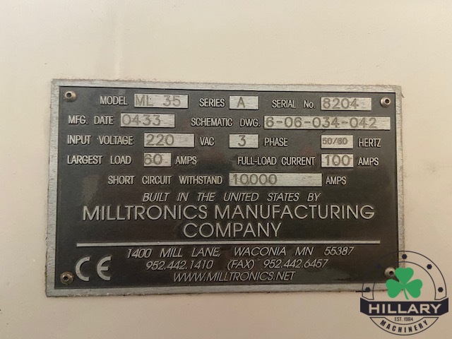 2004 MILLTRONICS ML35/80 Tool Room Lathes | Hillary Machinery