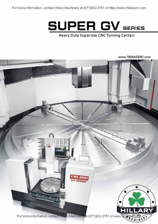 YAMA SEIKI CNC MACHINE TOOLS GV-2000 Vertical Turning Lathes | Hillary Machinery Texas & Oklahoma